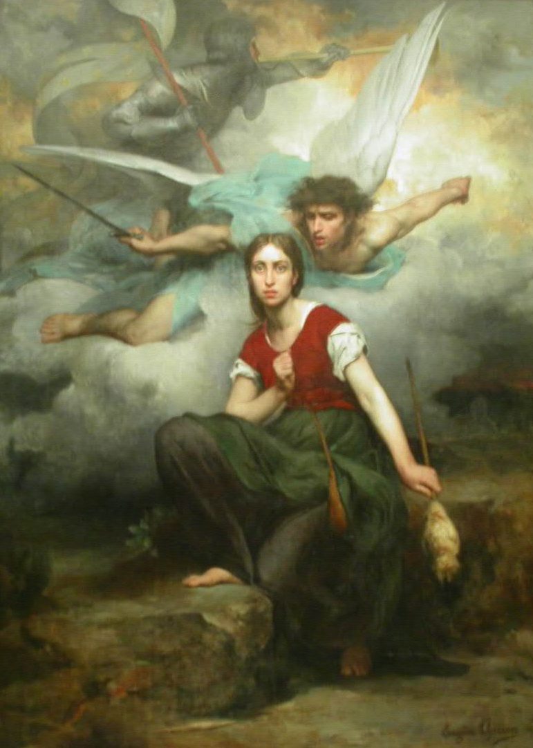 Jeanne d'Arc, 1876. Painting by Eugène Thirion. Public Domain.